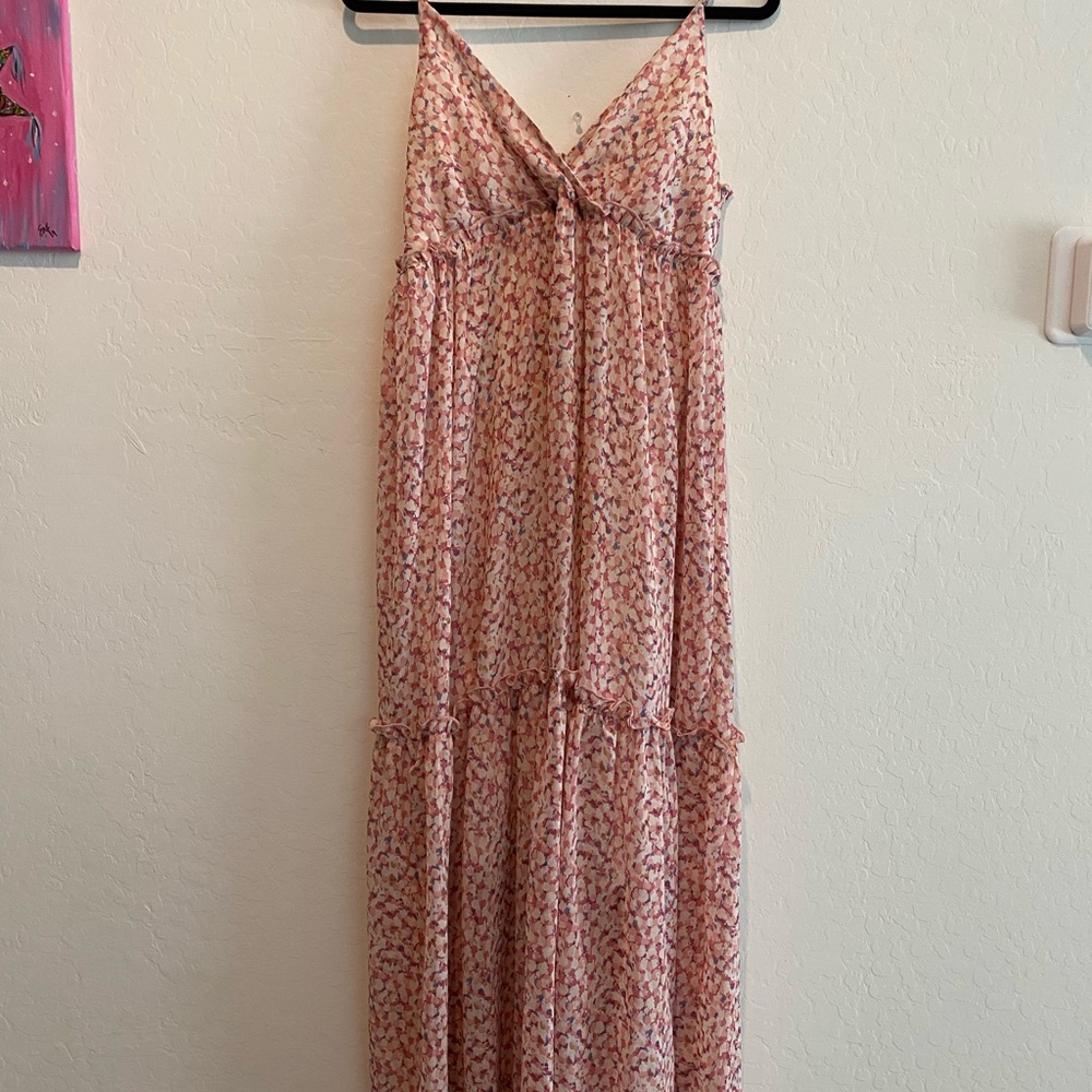Voyelles Floral Pink Maxi Dress
